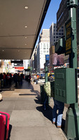 First view of NYC streets after exiting PennStation